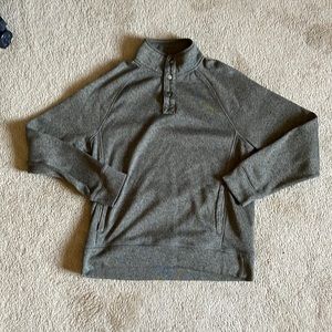 Men’s Dark Green Button up Long-sleeve Turtleneck